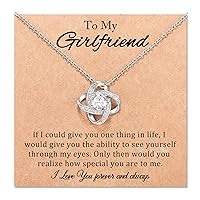 Girlfriend Soulmate Necklace Gifts for Girlfriend/Wife/Soulmate, Romantic Gift for Her Love Knot Necklace Jewelry Birthday Christmas Gifts for Girlfriend from Boyfriend