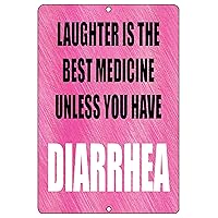 Rogue River Tactical Funny RN Nurse CNA Nursing Metal Tin Sign Wall Decor Bar Laughter Is The Best Medicine