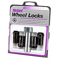 McGard 25112 Black (M14 x 1.5 Thread Size) Tuner Style Cone Seat Wheel Lock, (Set of 4)