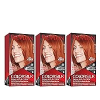 Permanent Hair Color, Permanent Hair Dye, Colorsilk with 100% Gray Coverage, Ammonia-Free, Keratin and Amino Acids, 45 Bright Auburn, 4.4 Oz (Pack of 3)