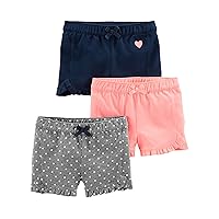 Simple Joys by Carter's Baby Girls' 3-Pack Knit Shorts
