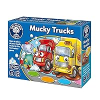 Orchard Toys Mucky Trucks Game, A fun colour matching game for kids age 3-6, Educational Game