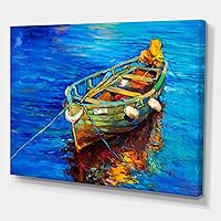 Boats Resting On The Water During Warm Sunset IV Nautical & Coastal Canvas Wall Art