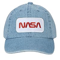 TopHeadwear Kids Youth Size NASA Hat - Boys Girls Low Profile Cap Denim Washed