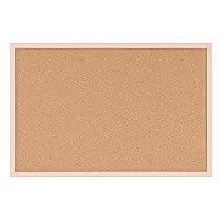 MasterVision Pastel Collection Cork Bulletin Board, Salmon Colored MDF Frame, Self-Healing Cork for Push Pins, 23.62