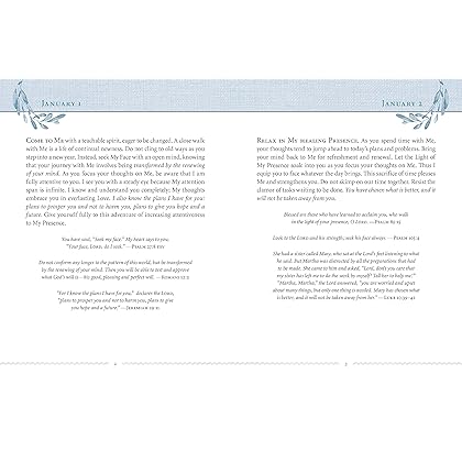 Jesus Calling, Large Text Cloth Botanical, with Full Scriptures: Enjoying Peace in His Presence (a 365-Day Devotional)