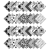 Soimoi Geometric Print Precut 5-inch Cotton Fabric Quilting Squares Charm Pack DIY Patchwork Sewing Craft-White & Black
