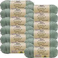 Caron Woodland, Simply Soft Heather Yarn, Multipack of 12, 12 Pack