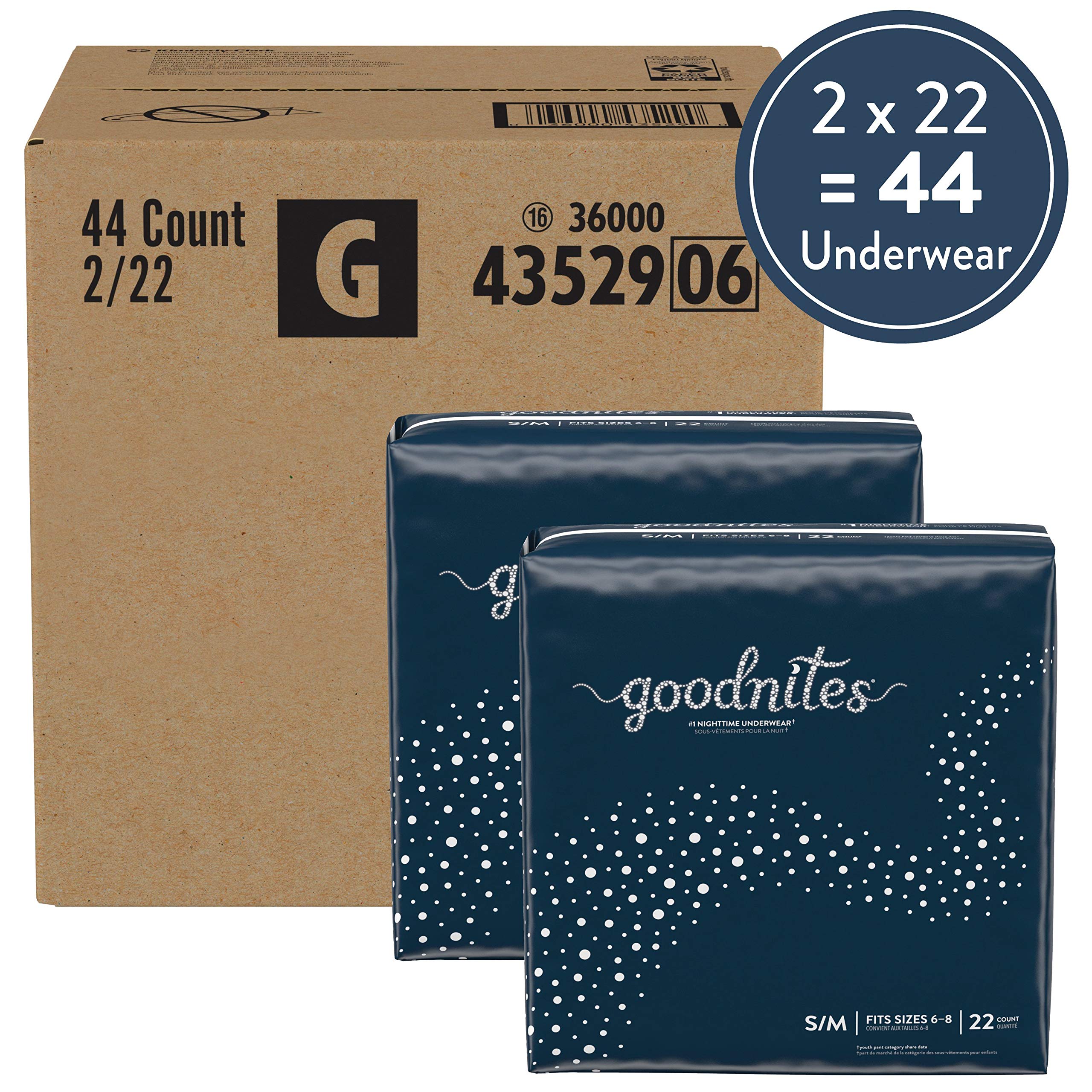Girls' Nighttime Bedwetting Underwear, Extra Small, 44 units – GoodNites :  Training pants