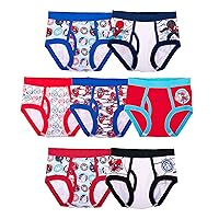 Marvel Boys' Toddler Spiderman and Superhero Friends 100% Combed Cotton Underwear Multipacks with Iron Man, Hulk & More