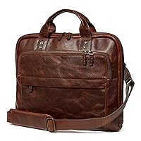 Moore and Giles Titan Milled Brown Jay Modern Briefcase