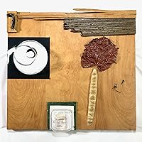 THIS OR THAT - Abstract Black Green White Wood Found Object Collage Assemblage - Steven Tannenbaum - The Art of Everything Tao-E Active