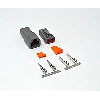 Deutsch DTP 2-Pin Connector Kit 10-12 AWG Stamped Contacts