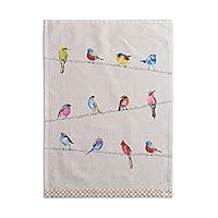 Maison d' Hermine Birdies on Wire Bundle Set 100% Cotton Set of 2 Kitchen Towels (20 Inch by 27.5 Inch) and Oven Mitt (7.5 Inch by 13 Inch)/Pot Holder (8 Inch by 8 Inch)