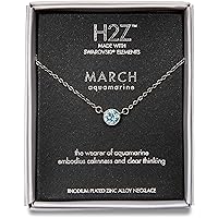Pavilion Gift Company H2Z 16218 March Aquamarine Birthstone Necklace with 18