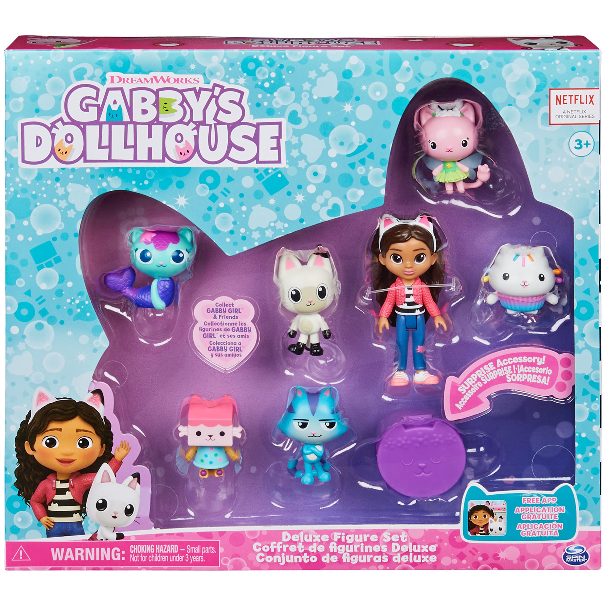 Gabby's Dollhouse, Deluxe Figure Gift Set with 7 Toy Figures and Surprise Accessory, Kids Toys for Ages 3 and up