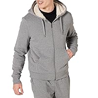 Amazon Essentials Men's Sherpa-Lined Full-Zip Hooded Fleece Sweatshirt