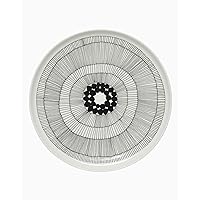 Siirtolapuutarha Oiva Stoneware Dinner Plate, 10-Inch, Black/White, Large