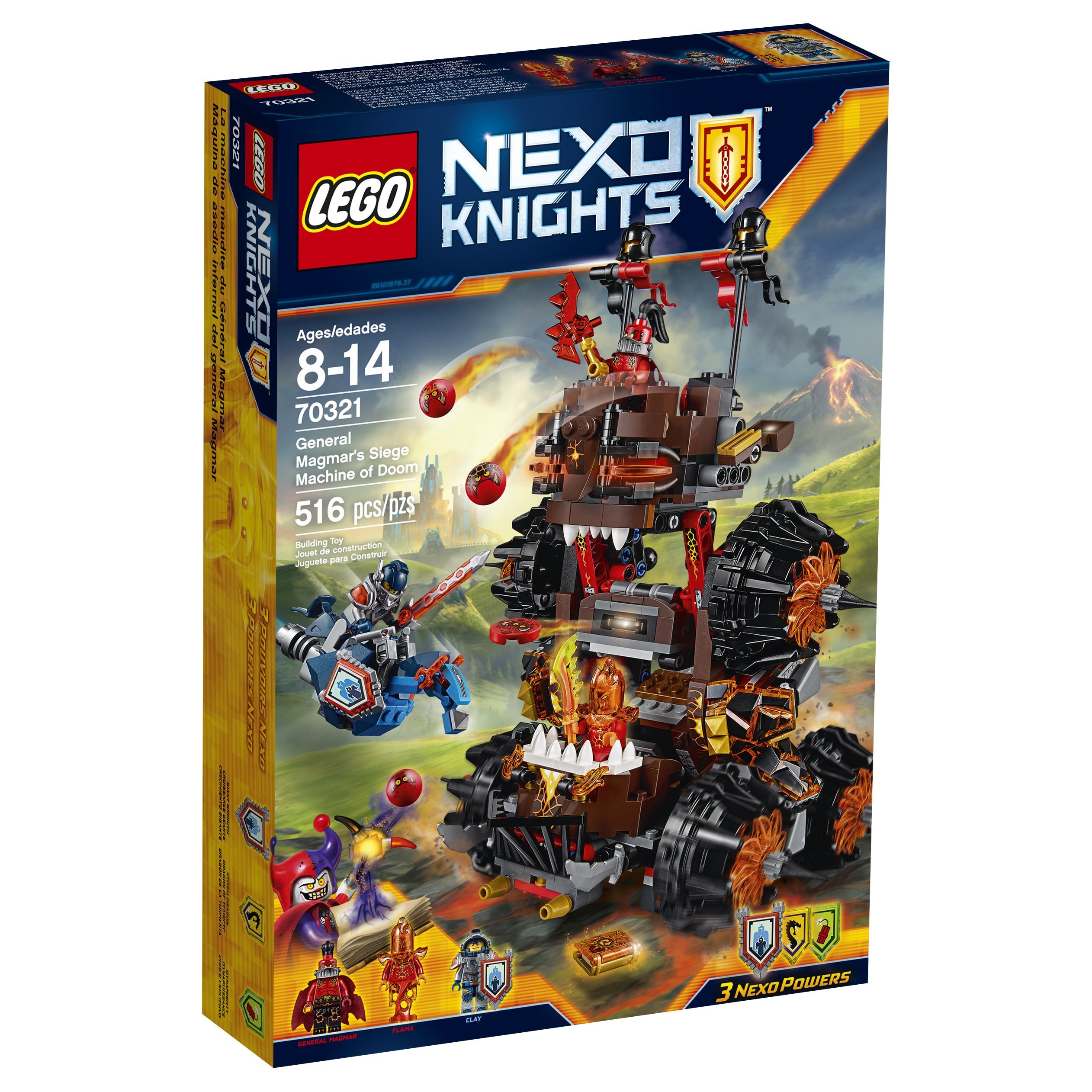 Nexo Knights 70321 General Magmar's Siege Machine of Doom Building Block Flama 