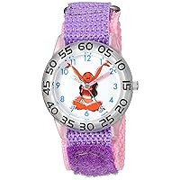 Disney Moana Kids' Plastic Time Teacher Analog Quartz Nylon Strap Watch