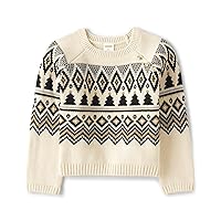 Gymboree Girls' and Toddler Long Sleeve Sweaters, Unicorn Castle, 8 Cream