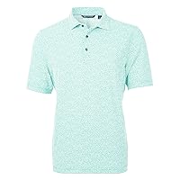 Cutter & Buck Men's Short Sleeve Virtue Eco Pique Botanical Print Polo Shirt