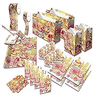 Kawaii Universe - Cute Ultimate Pizza Party Warm Designer Gift Wrapping Set 4 Gifts