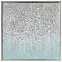 Empire Art Direct Abstract Wall Art Textured Hand Painted Canvas by Martin Edwards, Champagne Silver Frame, 36