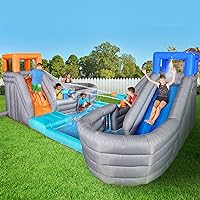 Hasbro Super Soaker Ultimate Water Park – Head to Head Battle Arena Mega Inflatable Bounce House for Ultimate Water Battles