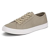 TOBER Men's Black Classic Low Top Shoes Canvas Fashion Sneaker with Soft Insole Causal Dress Shoes for Men Comfortable Walking Shoes