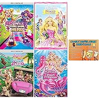 Barbie: Complete Magical Royalty 3 DVD Movie Collection (Video Game Hero / Princess Charm School / Puppy Chase / The Pearl Princess)