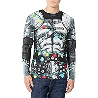 Men's 3D Photo-Realistic Licensed Ugly Christmas Sweater Long Sleeve T-Shirt