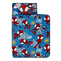 Disney Marvel Spidey and His Amazing Friends Blue, Red and White Spidey Team Toddler Nap Mat