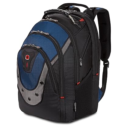Wenger Ibex Laptop Backpack, Fits 17 Inch Laptop, Men's and Women's, Black/Grey/Blue