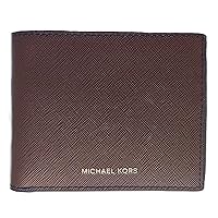 Michael Kors Mens Andy Bifold Leather 6 Slot Wallet Brown