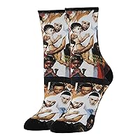 ooohyeah Women's Funny Norman Rockwell Socks, Novelty Cool Crazy Crew Socks Fun Gifts, The Saturday Evening Post