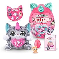 Rainbocorns Kittycorn Surprise Series 1 (American Shorthair) by ZURU, Collectible Plush Stuffed Animal, Surprise Egg, Sticker Pack, Jelly Slime Poop, Ages 3+ for Girls, Children