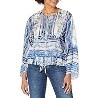 Johnny Was Men's Printed Silk Blouse