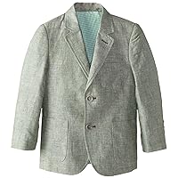 Boys' Little Linen Blazer with Elbow Patch