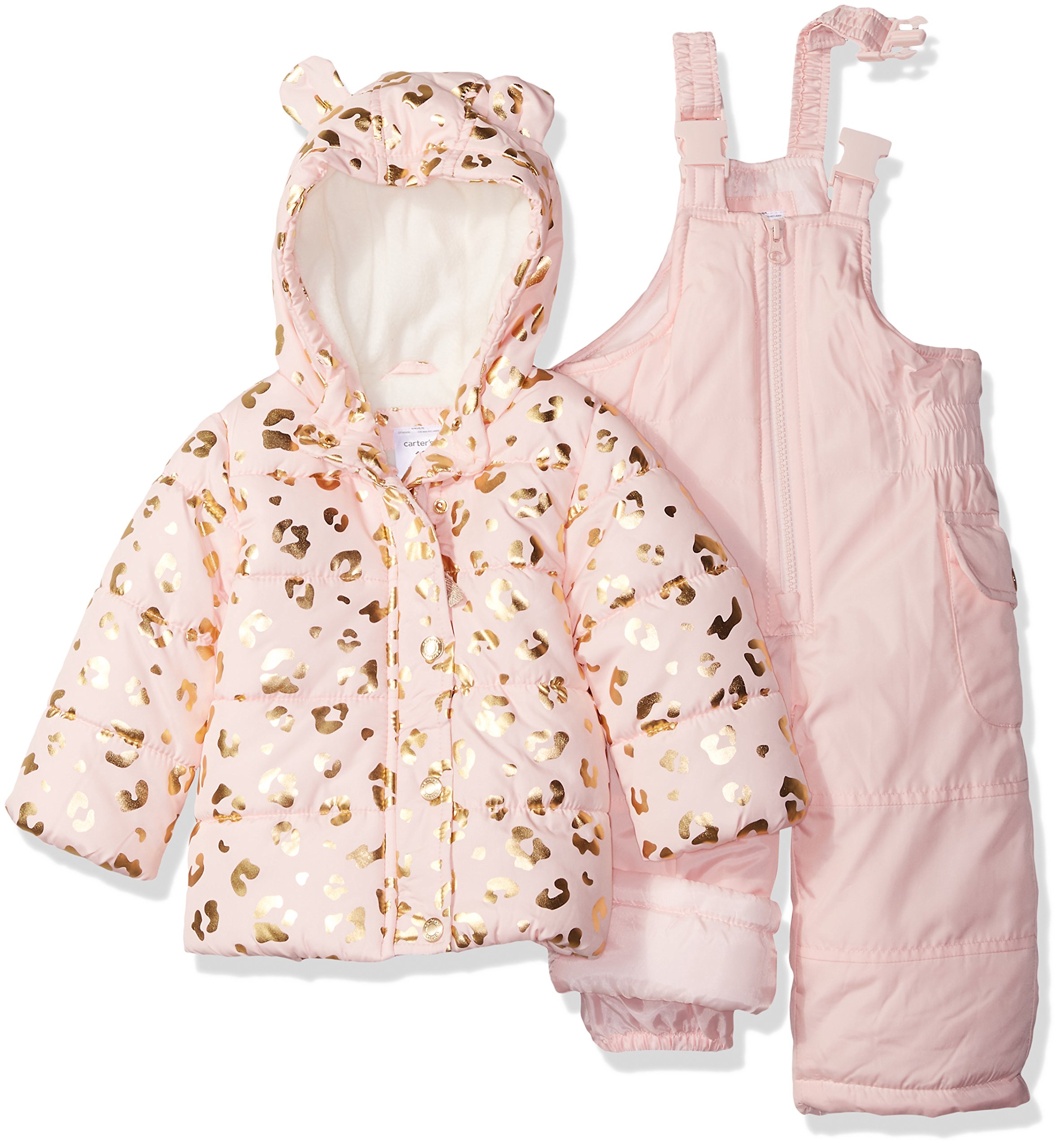 Carter's Baby Girls 2-Piece Heavyweight Printed Snowsuit with Ears