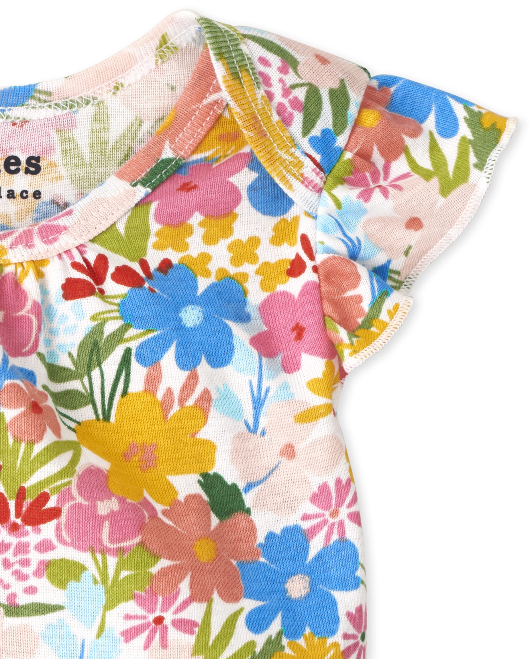 The Children's Place unisex-baby Short Sleeve 100% Cotton Bodysuits