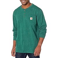 Carhartt Men's Loose Fit Heavyweight Long-Sleeve Pocket Henley T-Shirt
