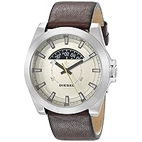 Diesel Men's DZ1690 Arges Stainless Steel Watch with Leather Band