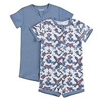 Hanes Baby Rompers, Ultimate Zippin Short Sleeve Romper for Boys & Girls, 2-Pack