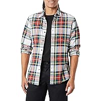 Amazon Essentials Men's Slim-Fit Long-Sleeve Plaid Flannel Shirt (Limited Edition Colors) - Discontinued Colors