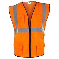 Surveyors Vest, Class 2 Orange with 2