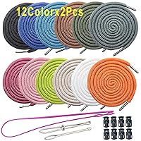 24Pack Replacement Drawstrings Drawcords 8 Pieces Cord Locks for Pants Sweatpants Hoodies Scrubs Jackets Shorts, with 3 Pieces Drawstring Threader Re-Threader Tool 53