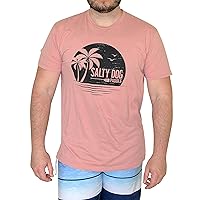 Salty Dog Men's 100% Ringspun Cotton Slim-fit Retro Beach Ocean Sunset T-Shirt