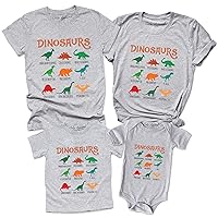 Matching Family Dinosaur Shirt Mommy Daddy Baby Saurus Tees Custom Dino Outfits