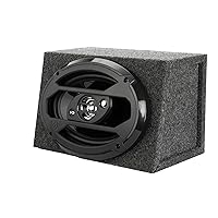 Scosche SE69KT 6x9 Single Car Speaker Enclosure with Gray Carpet, Assembly Required, Speaker not Included